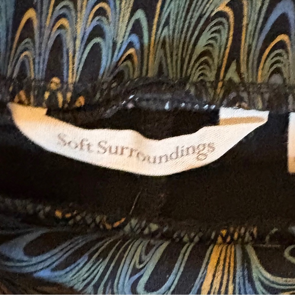 Soft Surroundings Blue Multi-Patterned Boot Cut P… - image 3